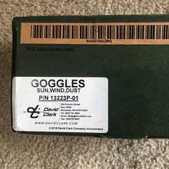 Brand new David Clark Sun, Wind, Dust goggles - Picture 3 of 5